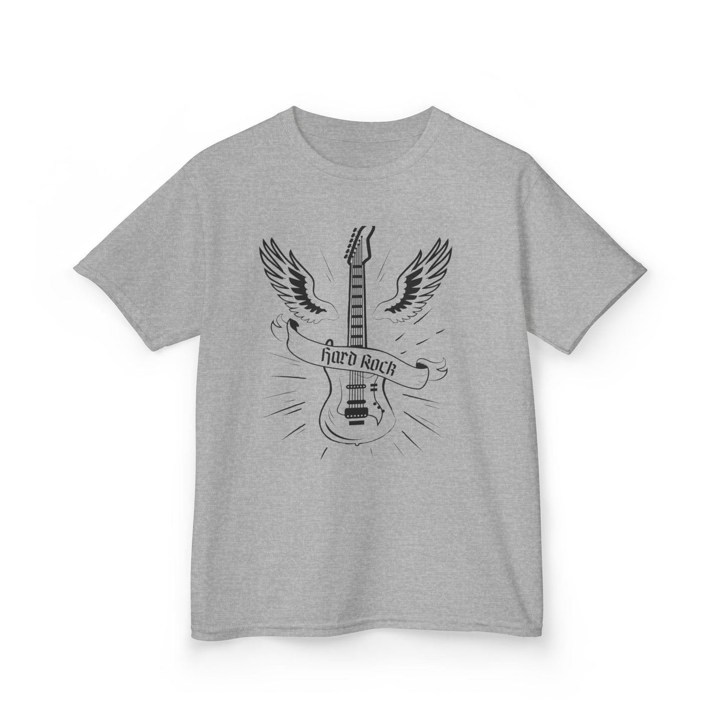 Kids Rock Guitar T-Shirt - Cool Heavy Cotton Tee for Young Music Lovers