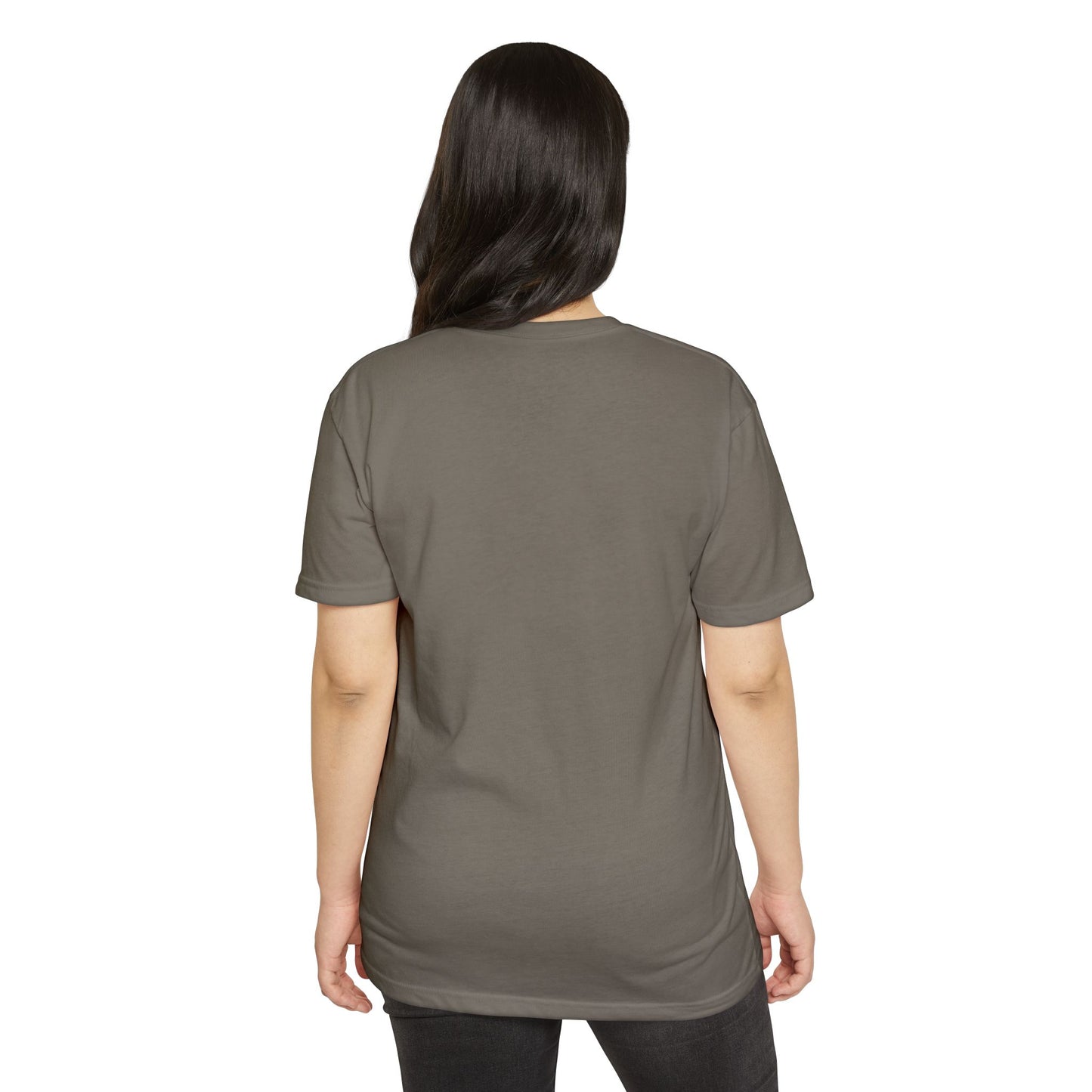 Nature-Inspired Unisex CVC Jersey T-Shirt with Mountain Design