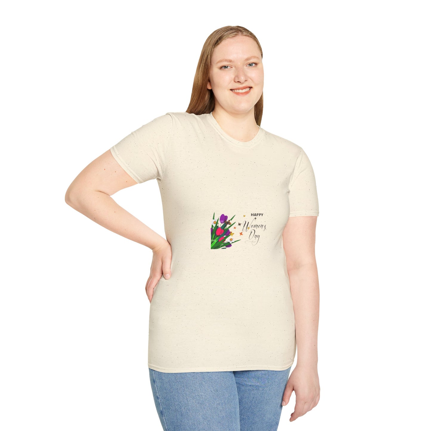 Happy Women's Day Floral Unisex Softstyle T-Shirt