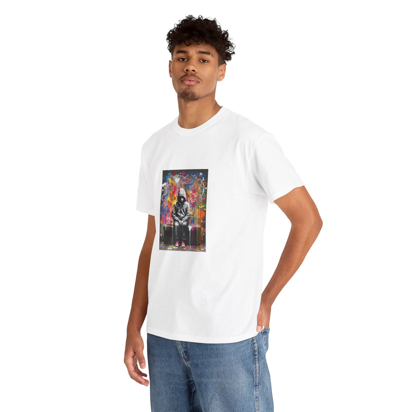 Vibrant Urban Art Unisex Heavy Cotton Tee