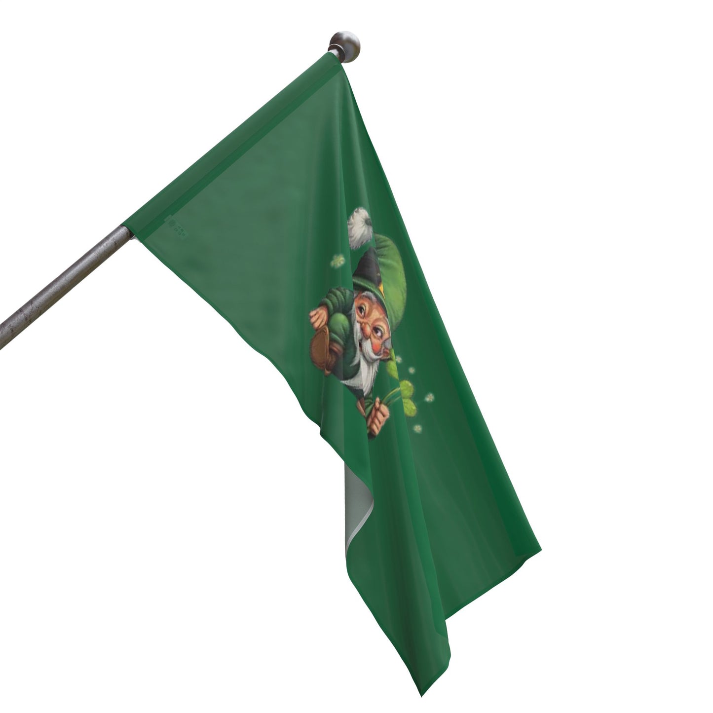 St. Patrick's Day Gnome Flag - Lucky Clover Decor