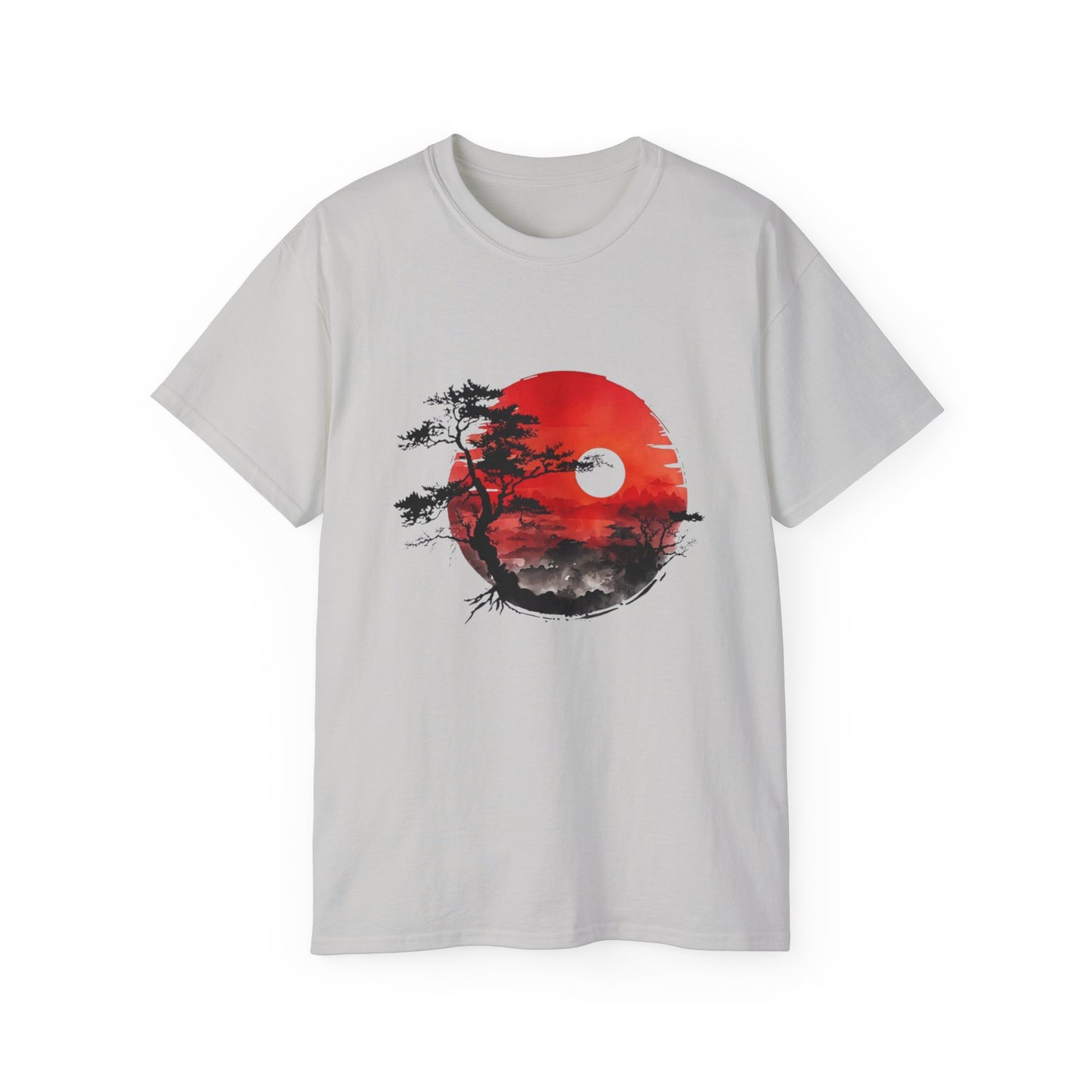 Zen Sunset Unisex Ultra Cotton Tee - Relaxing Nature Inspired Design