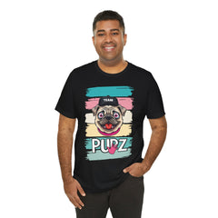Funny Pug Team Tee - Unisex Short Sleeve Jersey T-Shirt