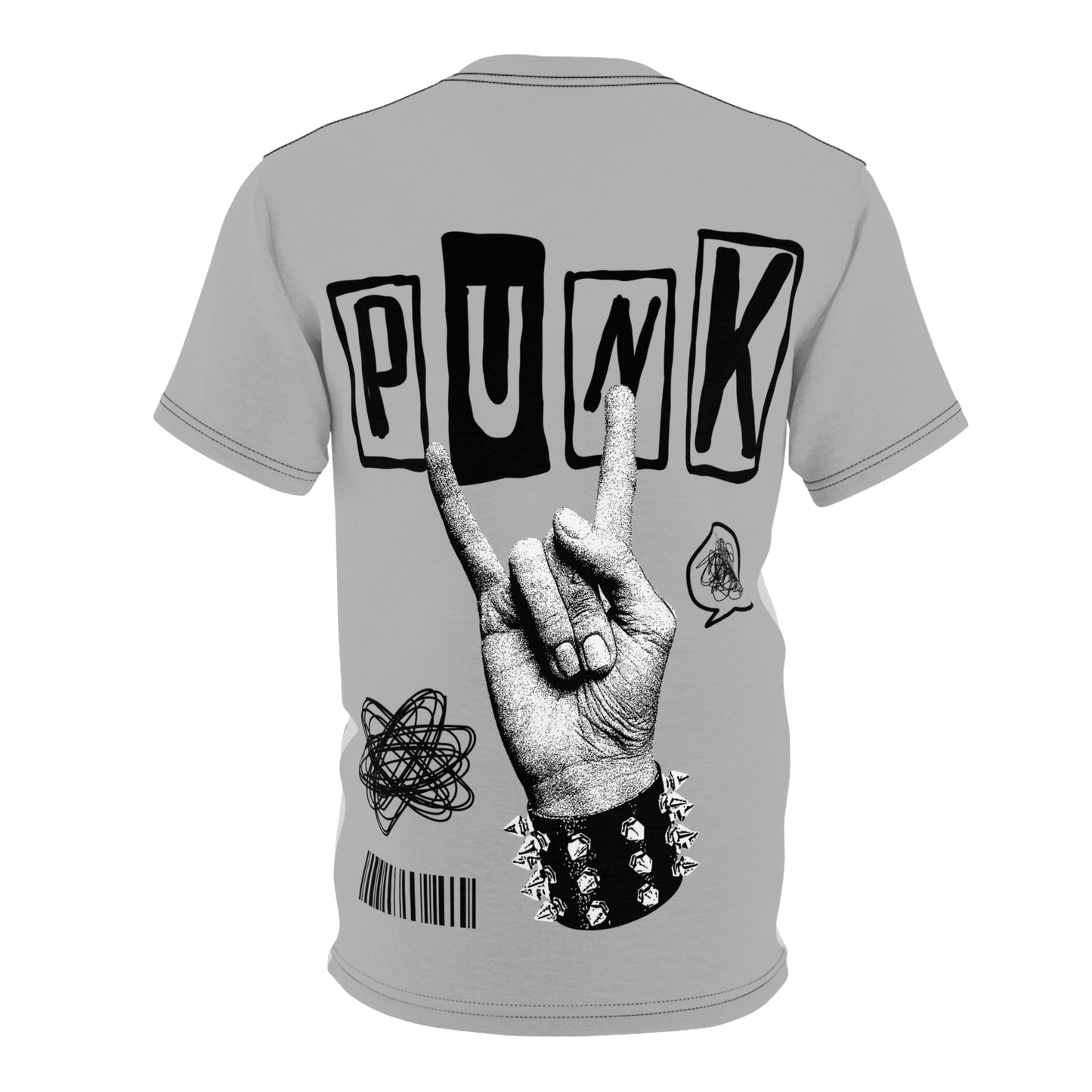 Punk Core Unisex Cut & Sew Tee - Edgy Graphic T-Shirt for Music Lovers