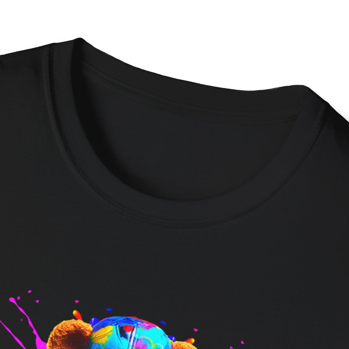 Vibrant Bear Graphic Unisex Softstyle T-Shirt - Perfect for Casual Wear and Gifts