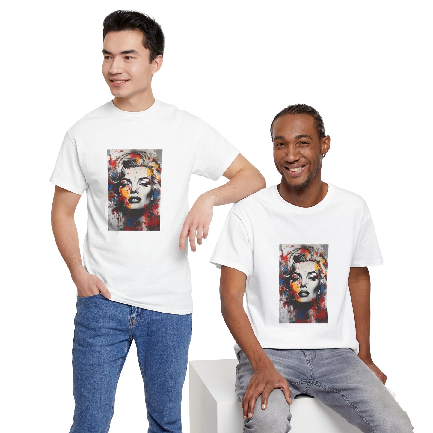 Artistic Marilyn Monroe Unisex Heavy Cotton Tee