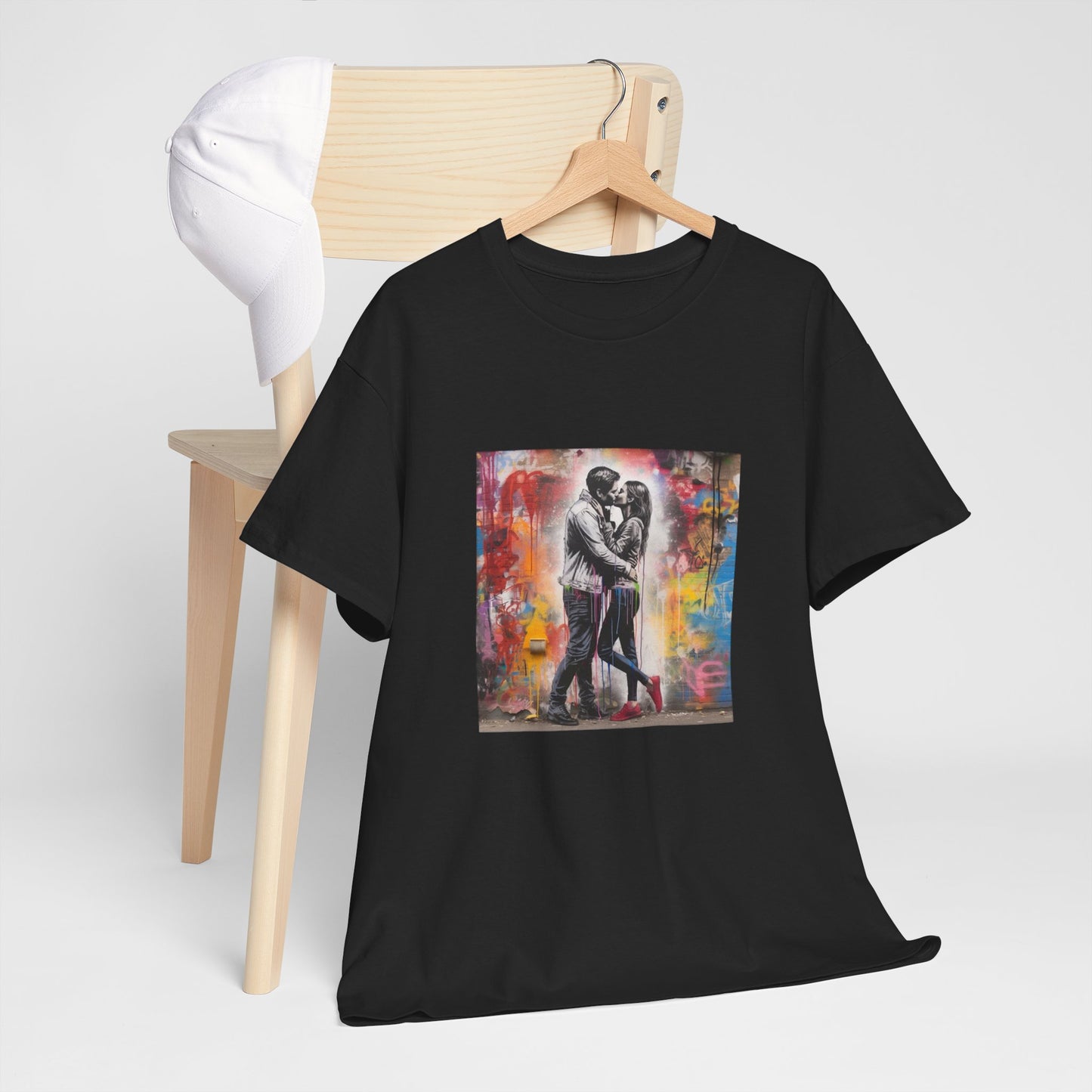 Love in Color Unisex Heavy Cotton Tee - Modern Art Graphic T-Shirt