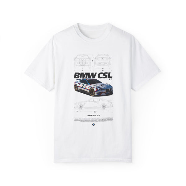 BMW CSL Unisex Garment-Dyed T-Shirt | Car Enthusiast Apparel