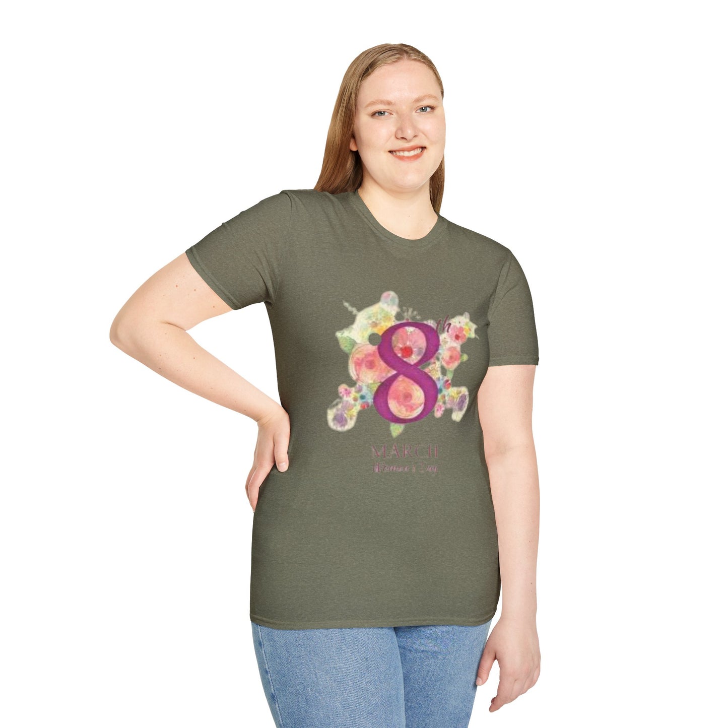 Women’s Day Floral T-Shirt - Celebrate 8th March with Style