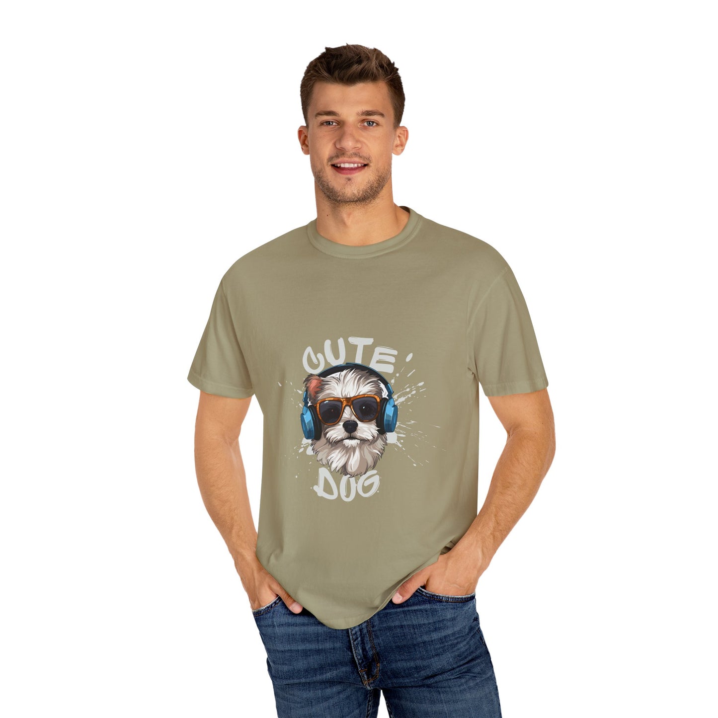 Cute Dog Unisex Garment-Dyed T-Shirt - Perfect for Pet Lovers