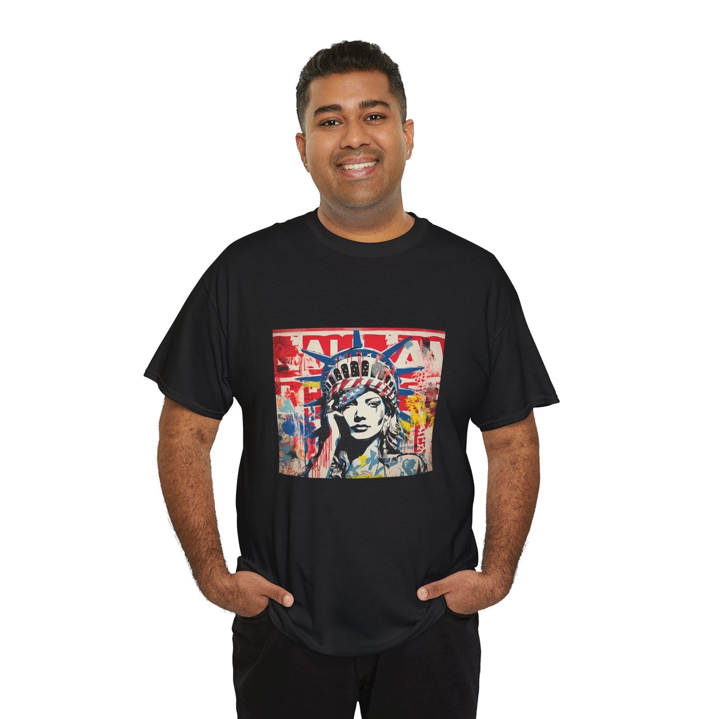 Artistic Graphic Unisex Heavy Cotton Tee - Bold Street Art Design