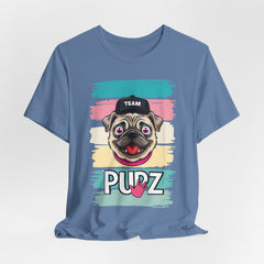 Funny Pug Team Tee - Unisex Short Sleeve Jersey T-Shirt