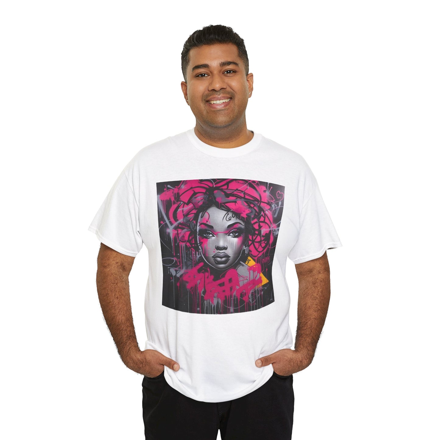 Graffiti Art Unisex Heavy Cotton Tee - Street Style T-Shirt