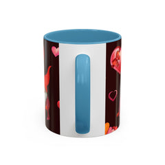 Valentine's Gnome Coffee Mug - Cute 11oz & 15oz Accent Mug with Hearts