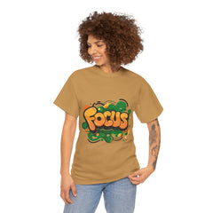 Focus Unisex Heavy Cotton Tee – Motivational Graphic Tee for Everyday Wear