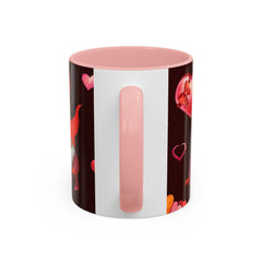 Valentine's Gnome Coffee Mug - Cute 11oz & 15oz Accent Mug with Hearts