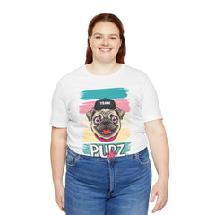 Funny Pug Team Tee - Unisex Short Sleeve Jersey T-Shirt