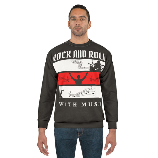 Rock and Roll Music Unisex Sweatshirt - Stylishly Celebrate Your Love for Music