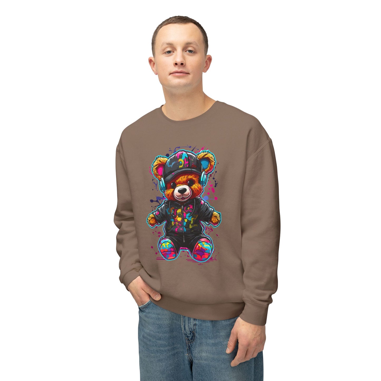 Colorful Bear Graphic Unisex Sweatshirt - Perfect for Casual Comfort