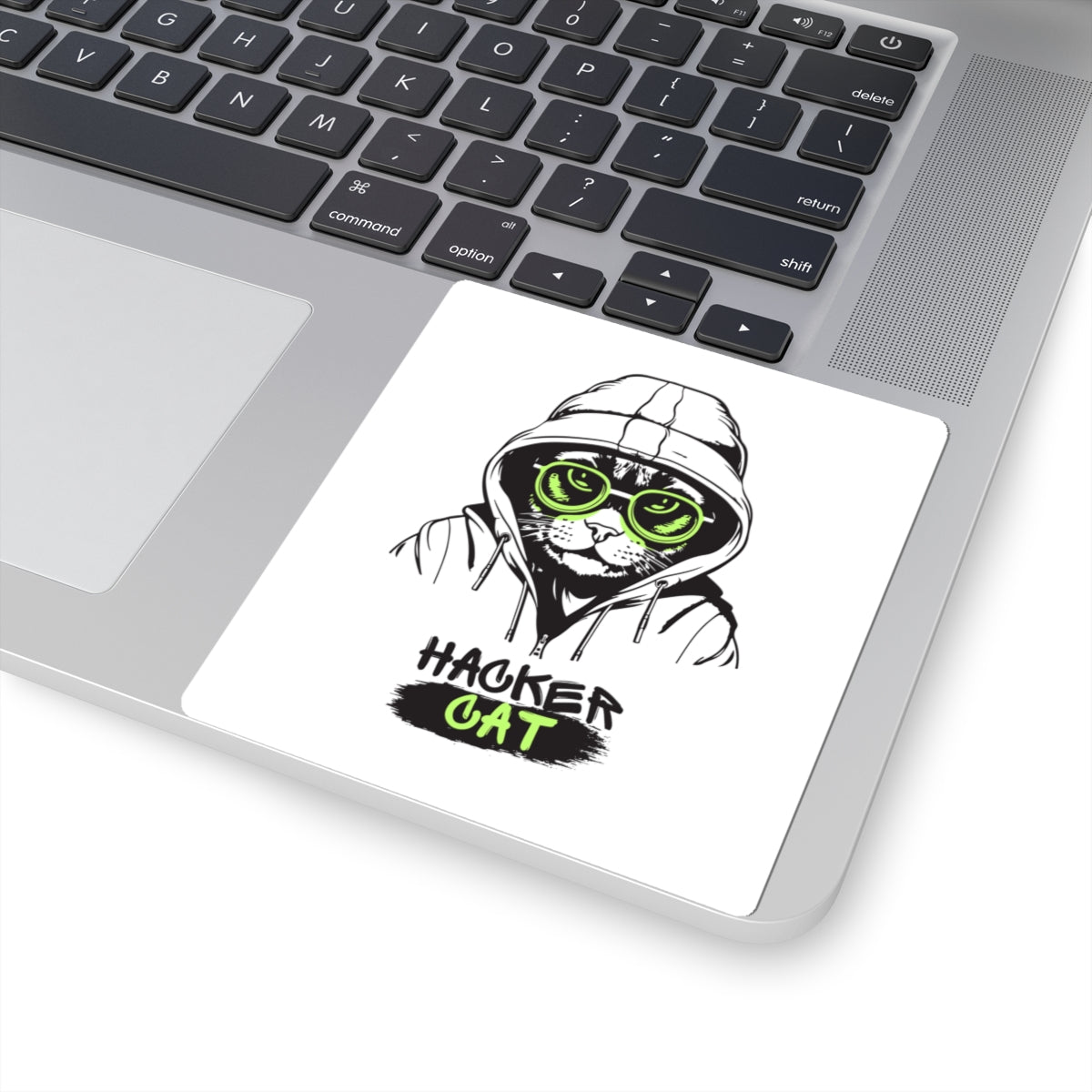 Hacker Cat Kiss-Cut Stickers | Cool Cat Art for Tech Lovers