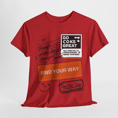 Find Your Way Unisex Heavy Cotton Tee - Motivational Graphic T-Shirt