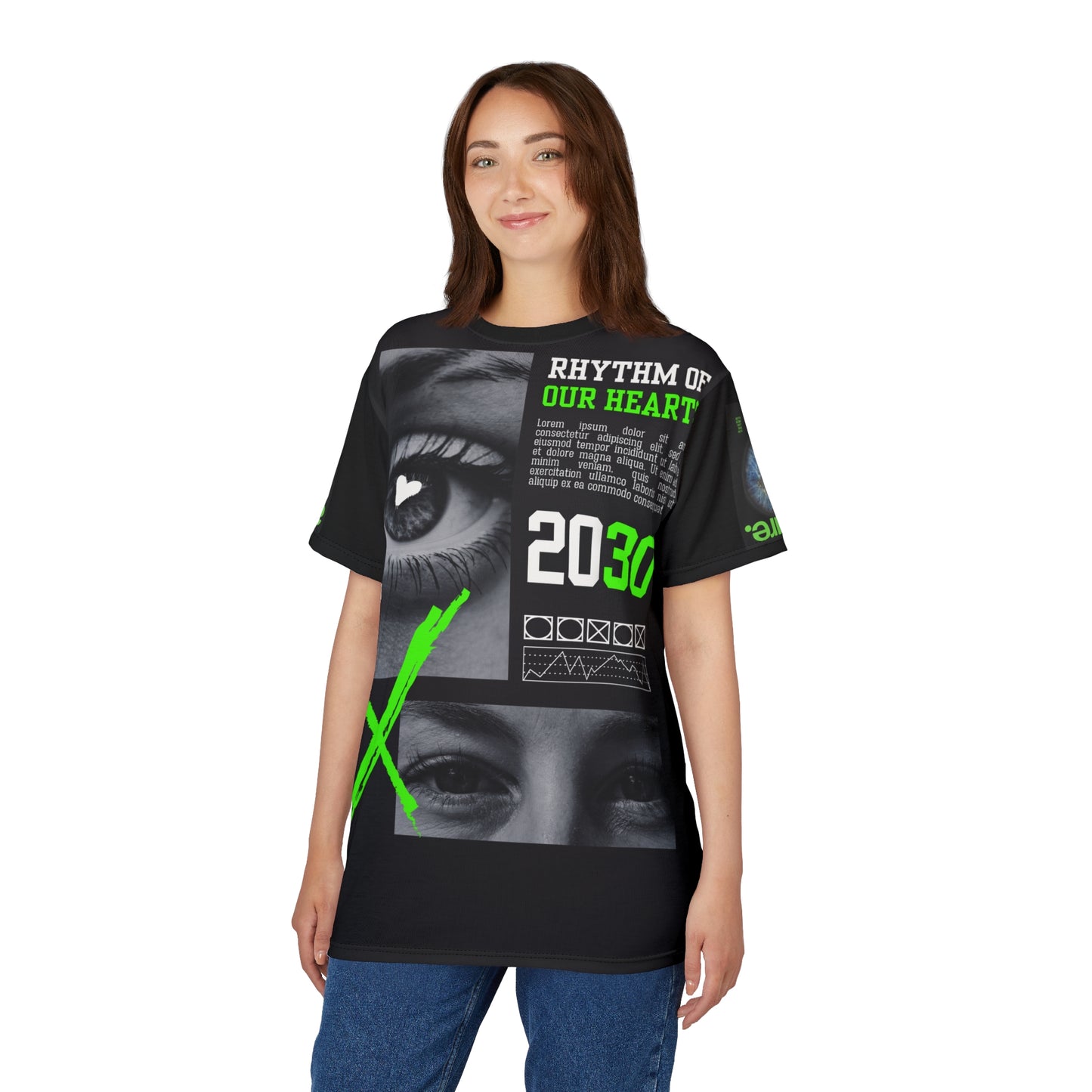 Rhythm of Our Hearts Unisex Tee - Eye-Catching Graphic Shirt for Music Lovers