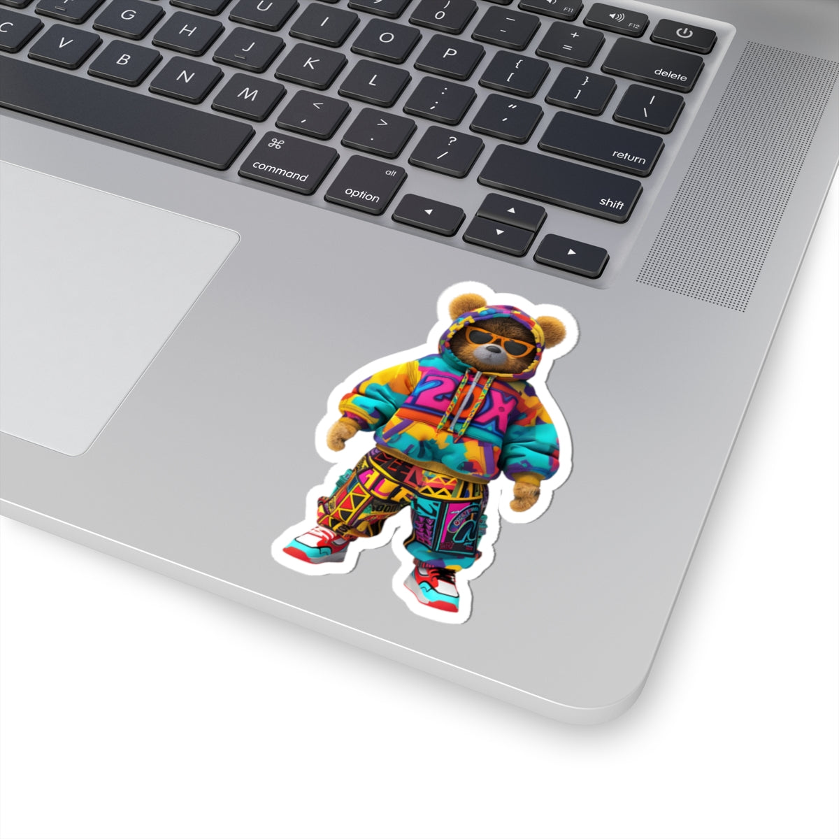 Cool Bear Streetwear Kiss-Cut Stickers - Vibrant Hip-Hop Vibe for Trendsetters