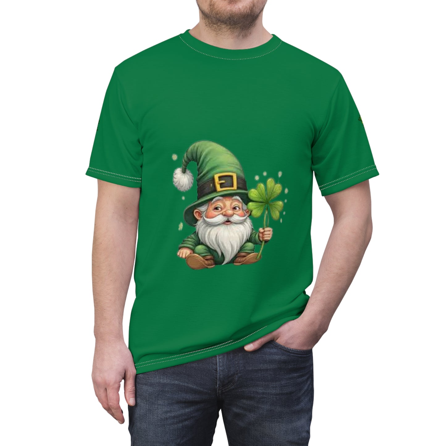 St. Patrick's Day Gnome Unisex Cut & Sew Tee