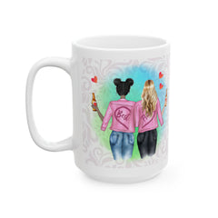 Friendship Ceramic Mug - 'Sin las Amigas no tengo Look' Design - Perfect Gift for Best Friends
