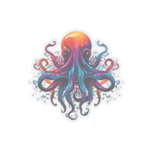 Colorful Octopus Kiss-Cut Stickers - Ocean-Inspired Decor for Laptop & Water Bottles