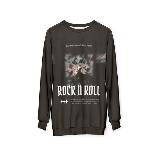 Rock n Roll Unisex Sweatshirt - Music-Inspired Graphic Crewneck for Casual Wear