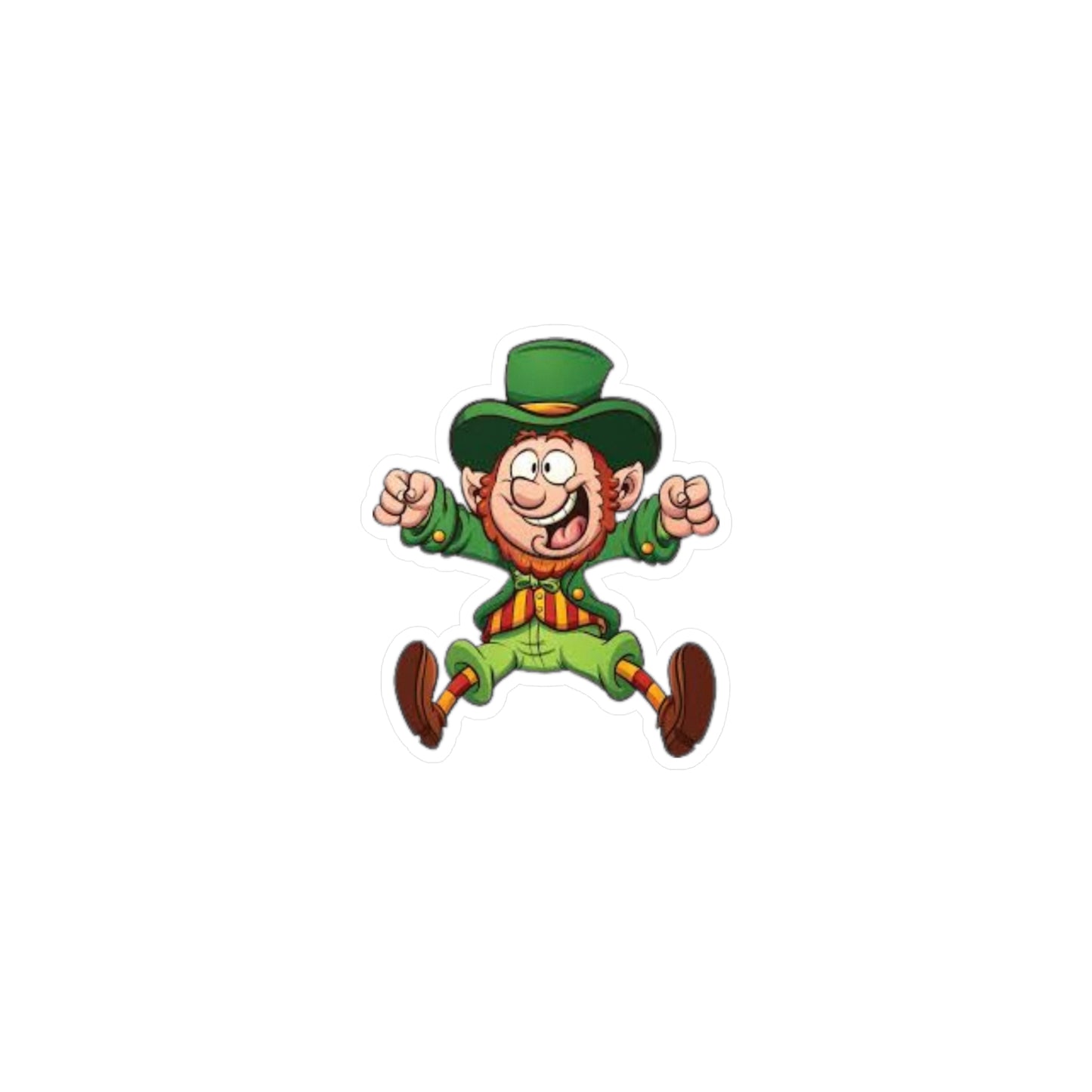 Lucky Leprechaun Kiss-Cut Vinyl Decals - Fun St. Patrick's Day Stickers