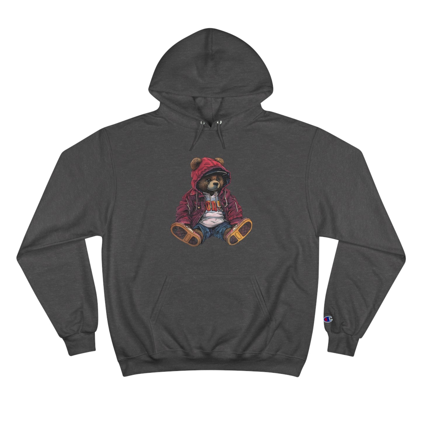 Cute Bear Champion Hoodie - Cozy Streetwear for Animal Lovers