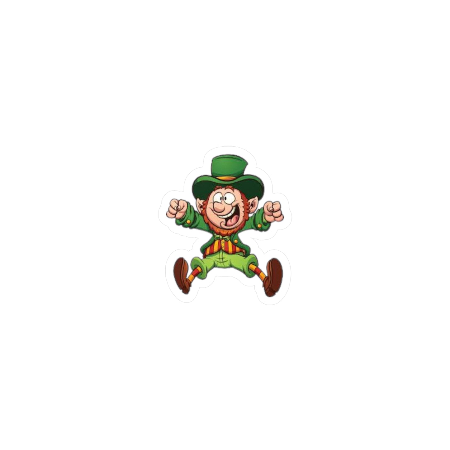 Lucky Leprechaun Kiss-Cut Vinyl Decals - Fun St. Patrick's Day Stickers