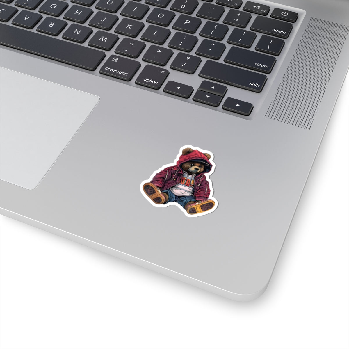 Cool Bear Kiss-Cut Stickers - Trendy Bear Design for Laptops and Notebooks