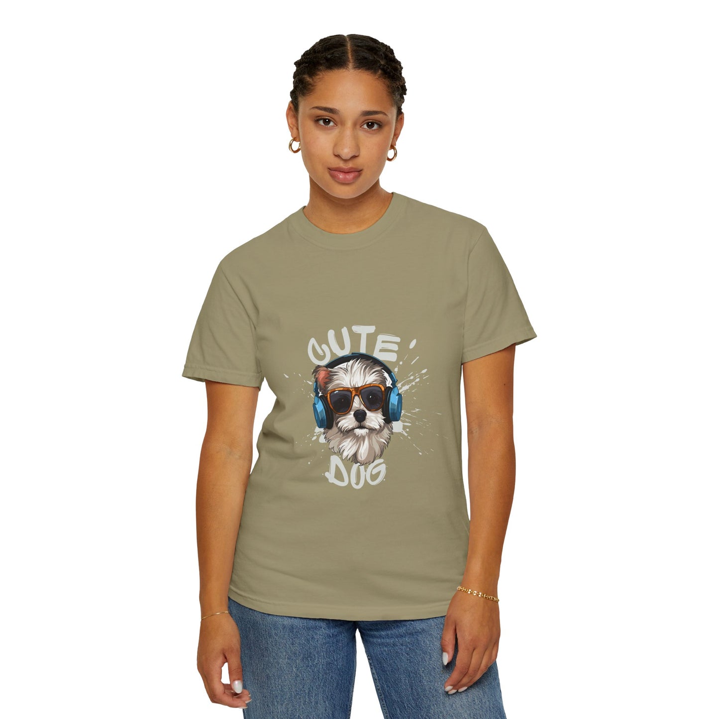 Cute Dog Unisex Garment-Dyed T-Shirt - Perfect for Pet Lovers