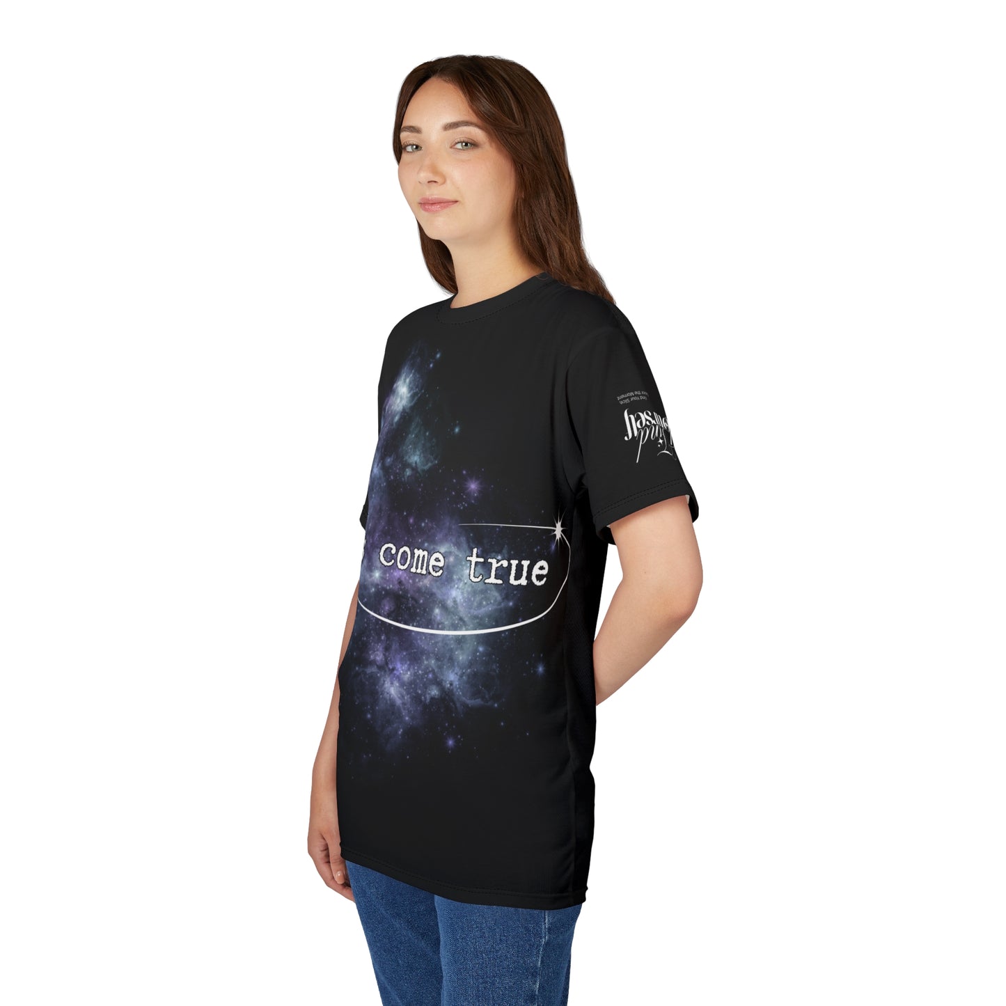 Dreams Come True Galaxy Tee - Unisex Cut & Sew T-Shirt for Dreamers & Space Lovers