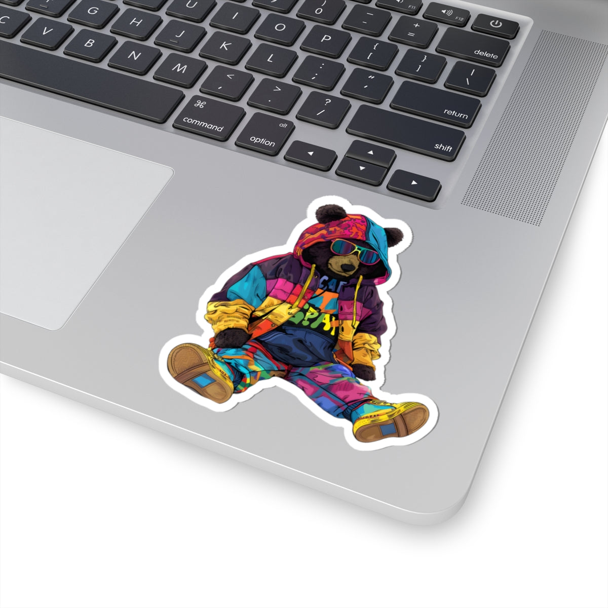 Colorful Bear Hip-Hop Kiss-Cut Stickers - Fun Decals for Kids & Adults