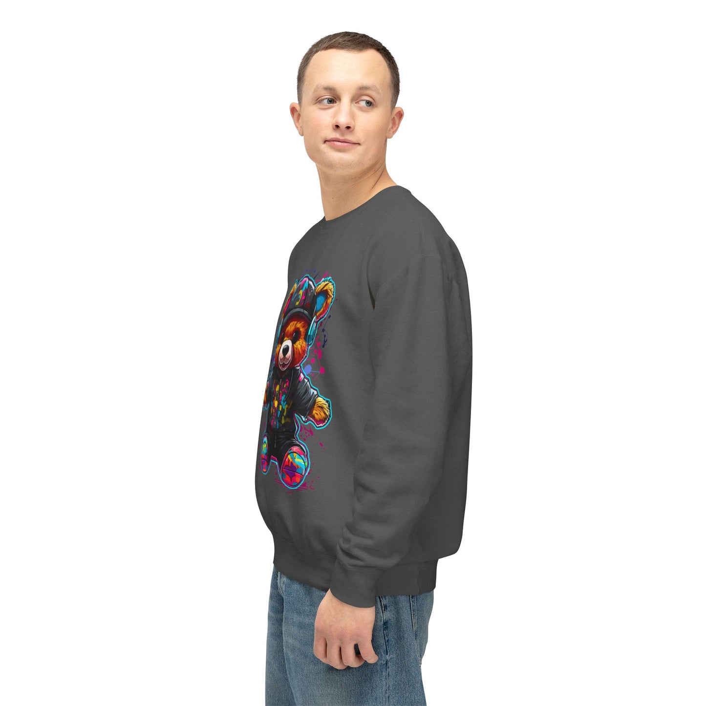 Colorful Bear Graphic Unisex Sweatshirt - Perfect for Casual Comfort