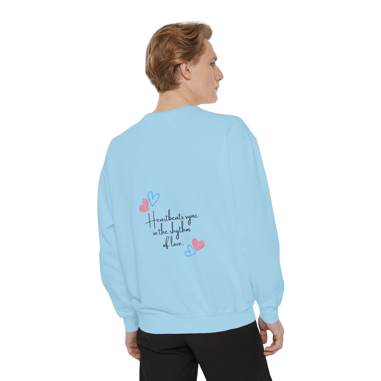 Heartfelt Love Sweatshirt - Unisex Garment-Dyed Sweatshirt for Comfort and Connection