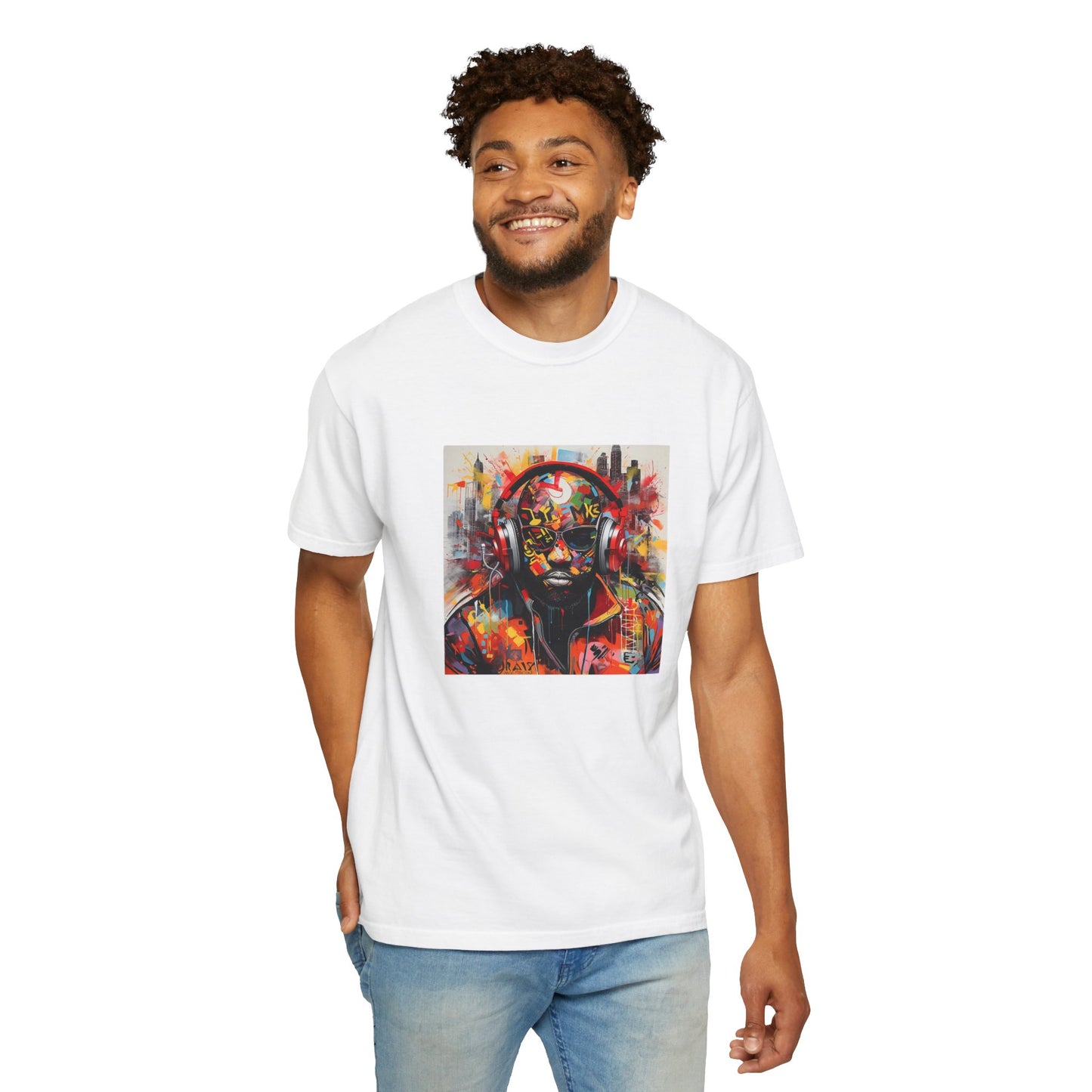 Vibrant Artistic Unisex T-Shirt - Music Vibes Graphic Tee