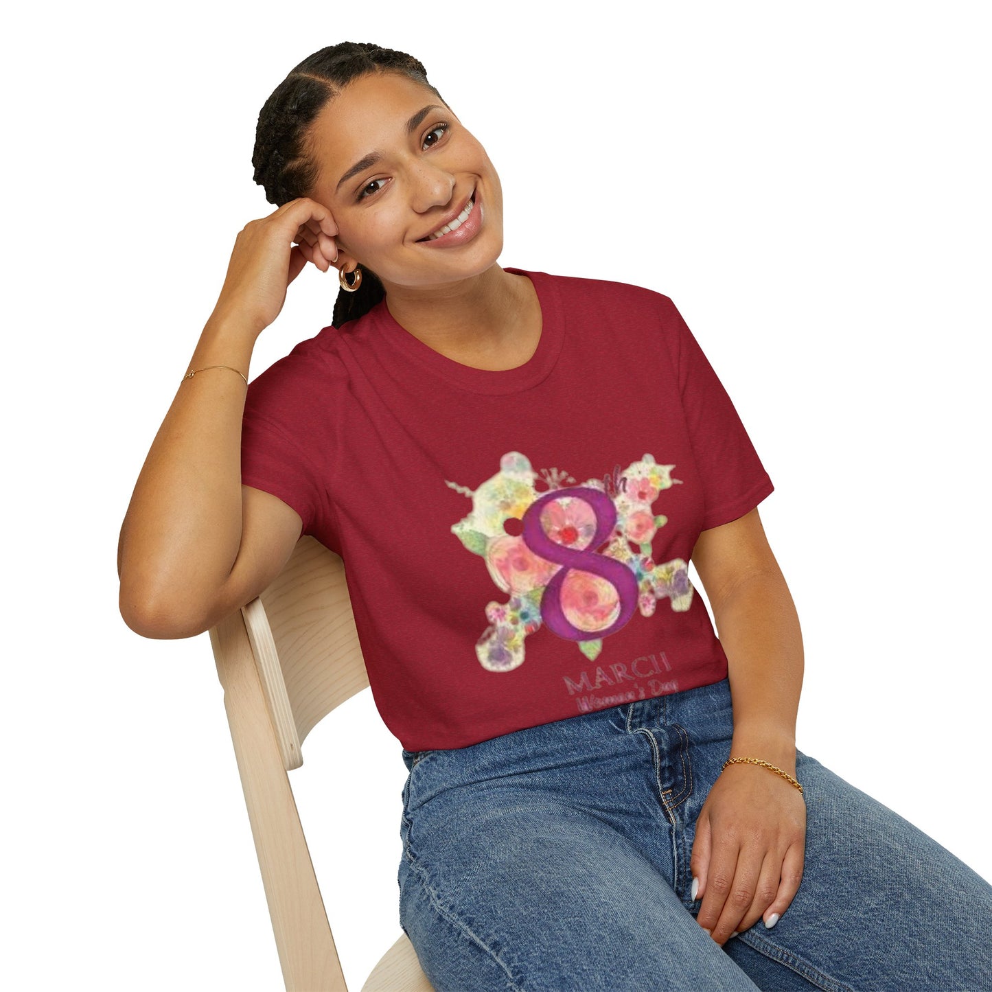 Women’s Day Floral T-Shirt - Celebrate 8th March with Style