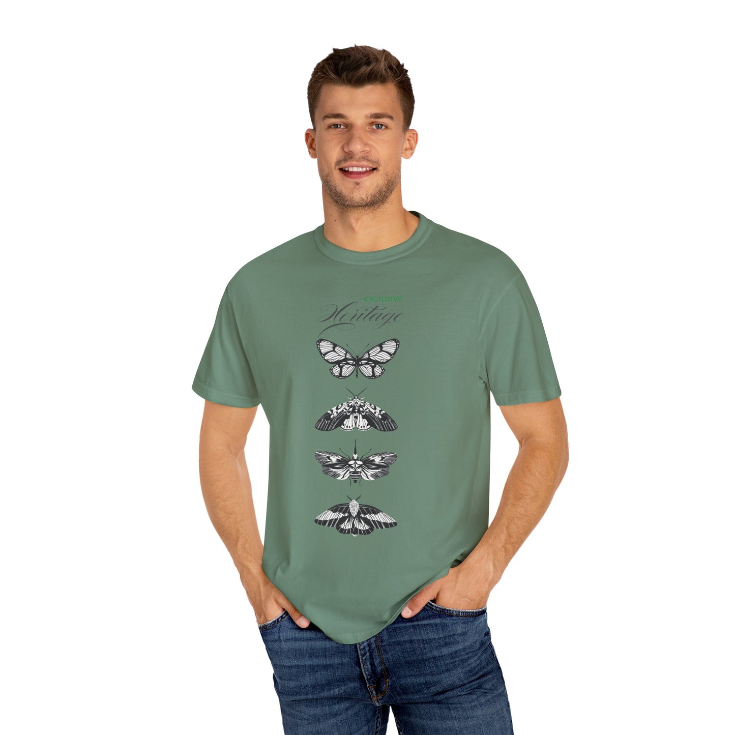 Heritage Butterfly Unisex Garment-Dyed T-shirt