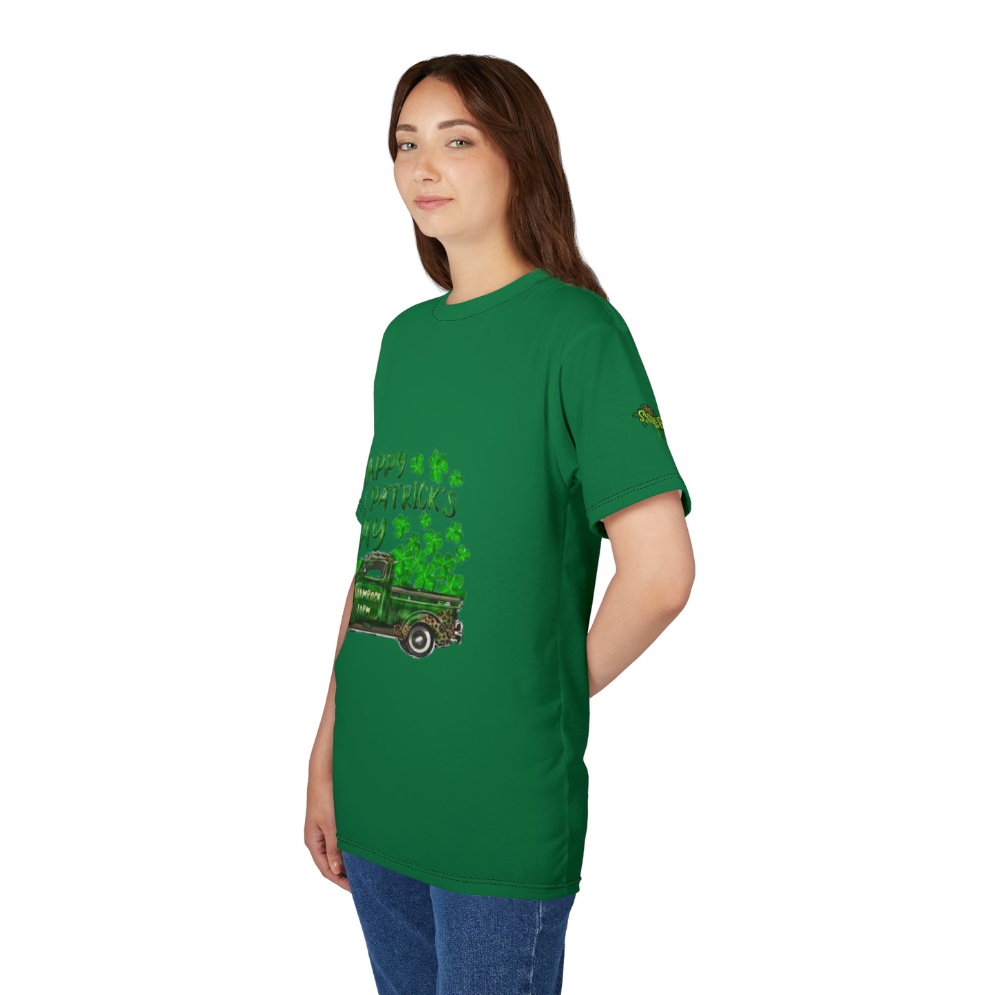 Happy St. Patrick's Day Unisex Cut & Sew Tee - Shamrock Design