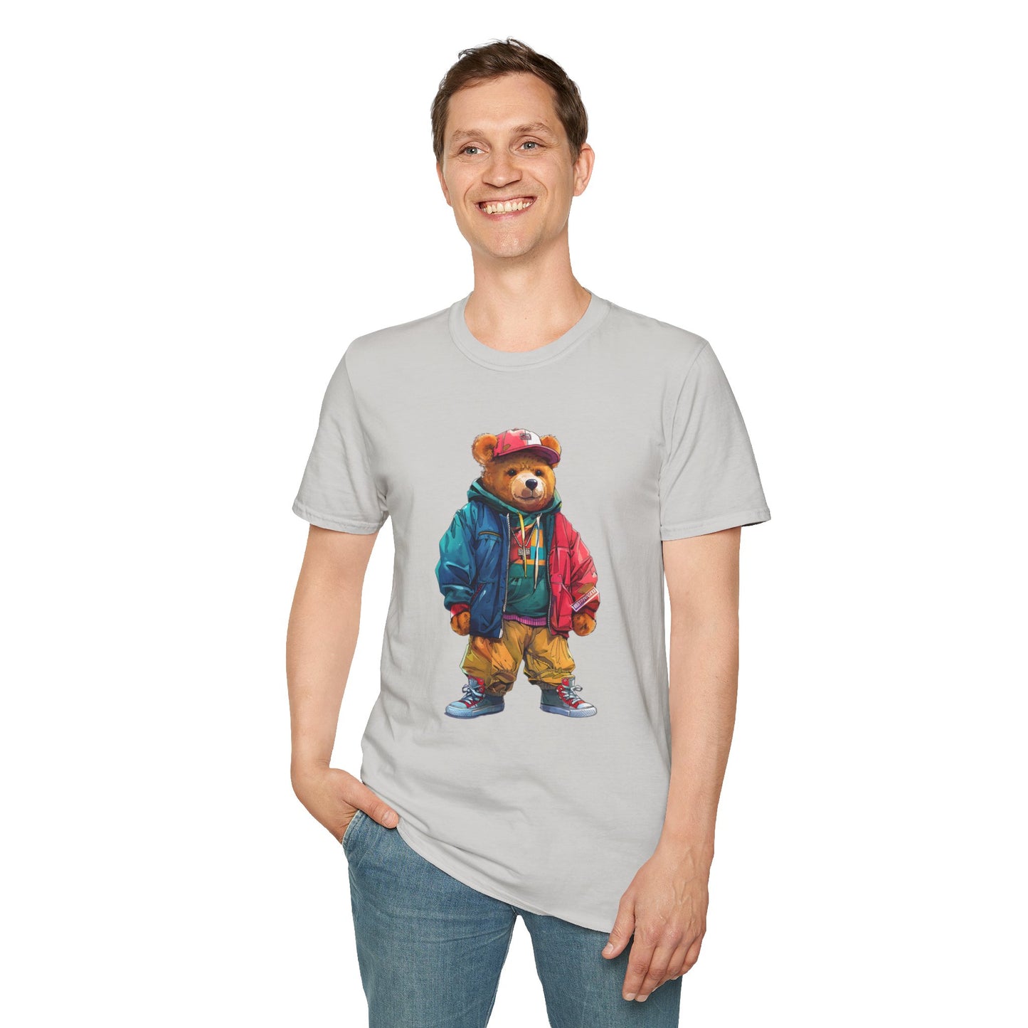 Vintage Vibe Bear Graphic Unisex Softstyle T-Shirt