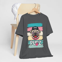 Funny Pug Team Tee - Unisex Short Sleeve Jersey T-Shirt