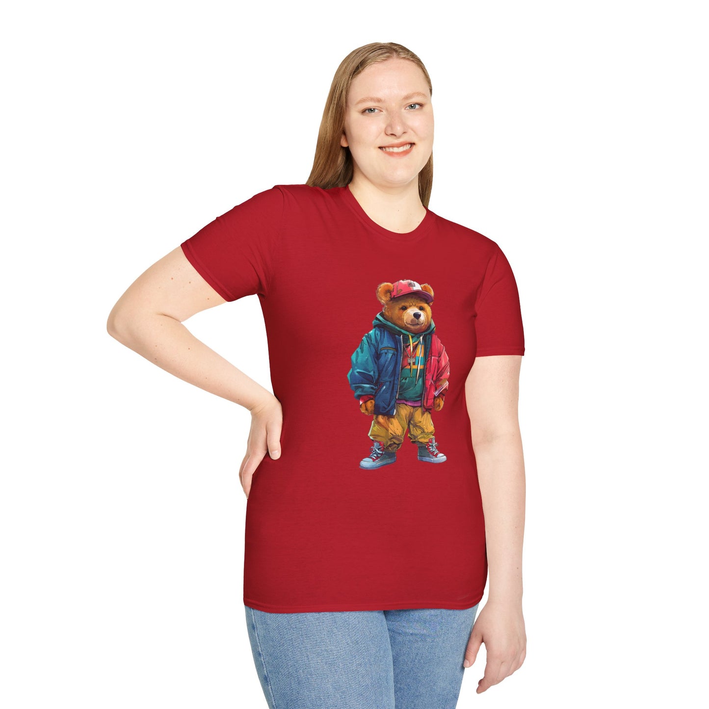 Vintage Vibe Bear Graphic Unisex Softstyle T-Shirt