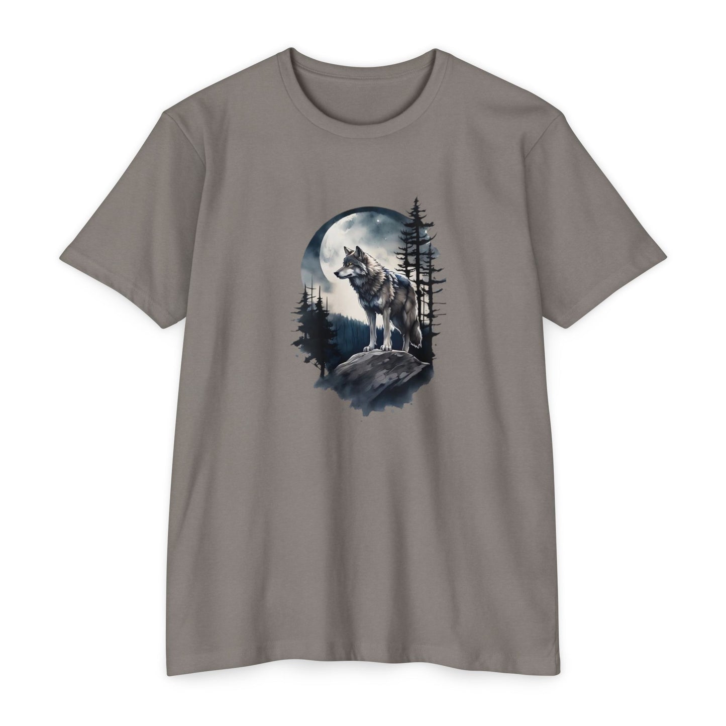 Wolf Howling Moon Unisex T-Shirt - Nature-Inspired Graphic Tee