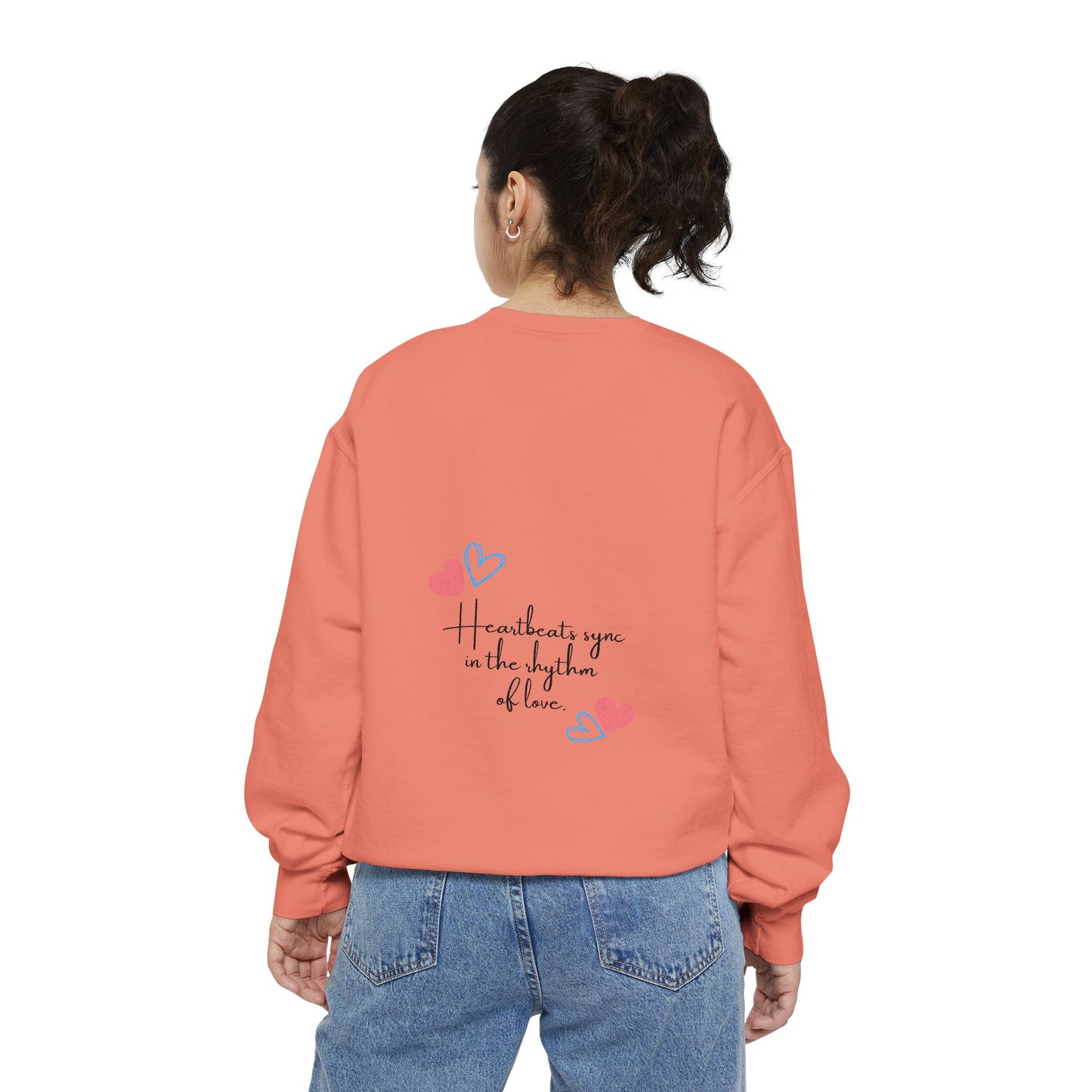 Heartfelt Love Sweatshirt - Unisex Garment-Dyed Sweatshirt for Comfort and Connection