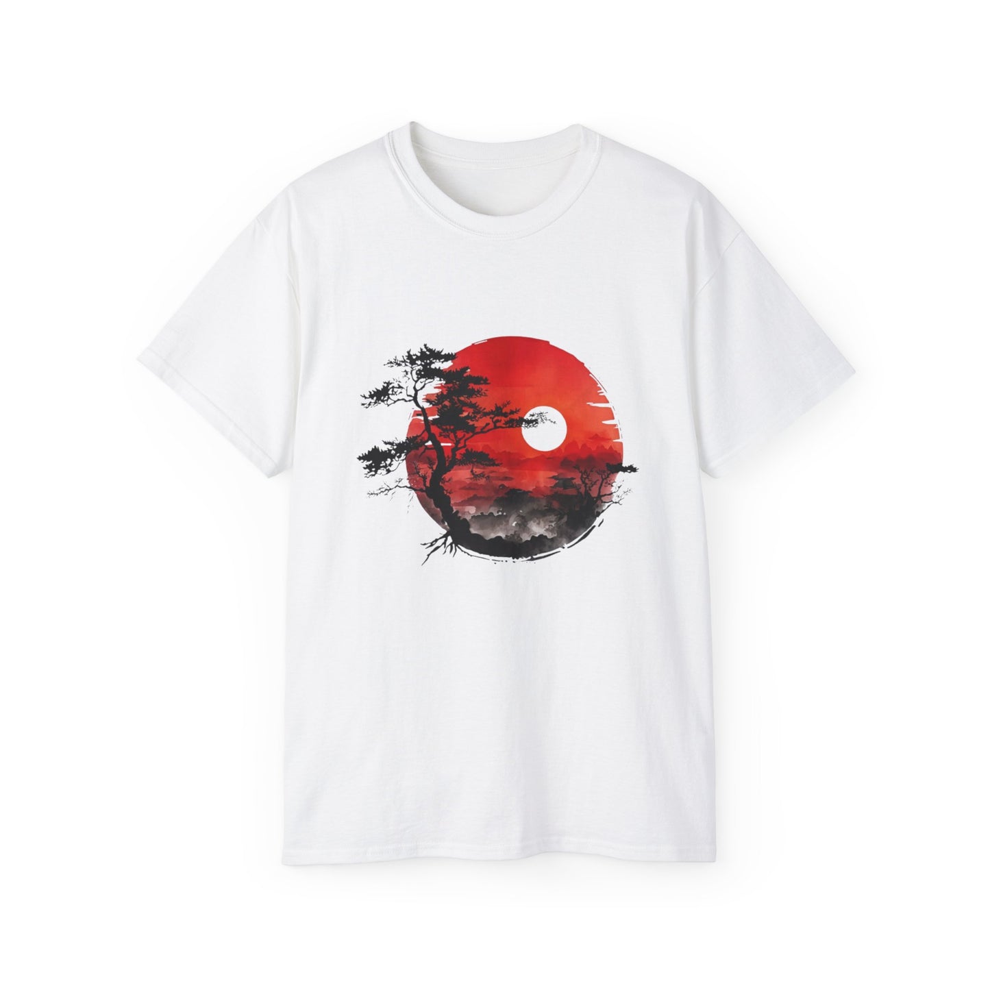 Zen Sunset Unisex Ultra Cotton Tee - Relaxing Nature Inspired Design